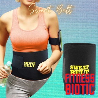 SWEAT BELT Fat Body Shaper Belly Reducer - Adjustable Waist Tummy Trimmer Slimming Sweat Fat Body