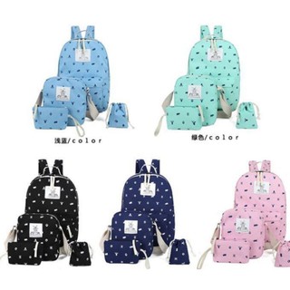 4 in1 Korean Fashion School Cute Backpack Bag