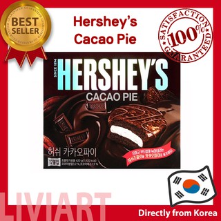 [LOTTE] Hershey's Cacao Pie - Korean #1 Chocolate Desert Dessert Pie 420g 12pks