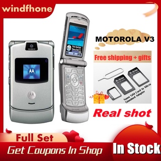 Motorola V3 V3ie Unlocked Good Quality Flip Phone GSM Quad Band mobile phone one year warranty free shipping