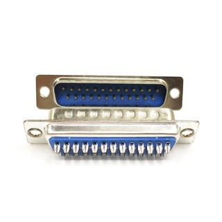 Solid Pin DB25 Male Female Connector 25 Pin Plug Head Plastic Shell RS232 Serial Port (9)