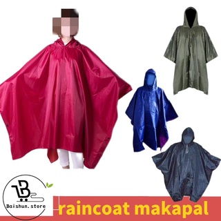 BAISHUN✅ raincoat motorcycle bicycle makapal kapote waterproof rain coat for men Windbreaker Poncho