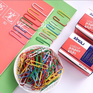 paper clips color (100pcs)school supplies office supplies