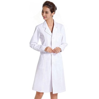 Occupational Attire❂lab coat lab gown doctor coat white coat laboratory gown Outpatient long sleeve
