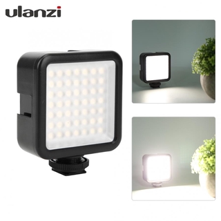 Ulanzi W49 LED Portable Vlog Light Mini Photography Fill Light with 3 Cold Shoe Mount for SLR Camera Phone Cage Vlog