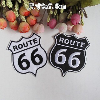 DIY Embroidery Route 66 Patch Fabric Clothes Badge Applique