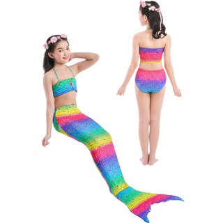 Akku Mermaid Swimsuit For Kids In Pink Rainbow (2)