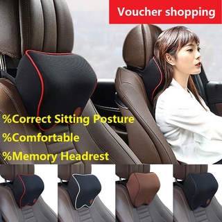 【Ready Stock】▼ﺴ▫Car Headrest Pad Memory Foam Car Travel Head Neck Rest massage Auto Mesh Pillow