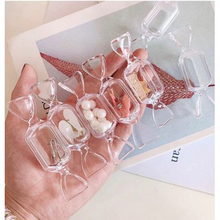 Candy Storage Box Candy Shape Mini Storage Box Travel Jewelry Earring Case Organizer