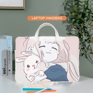 Cute PU Leather Laptop Bag 13.3 12 15.6 16inch Waterproof Notebook Bag Macbook Air Pro Xiaomi Huawe0