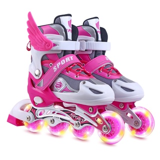Beginner Inline Skates Adjustable Roller Skates Gift For Kids Adults Roller Skates Roller Sneakers