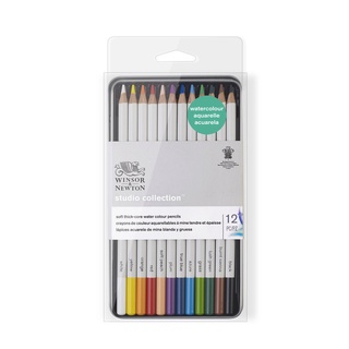 Ready Stock/☇卐✧Winsor & Newton Precision Watercolour Pencil x12 Tin Set