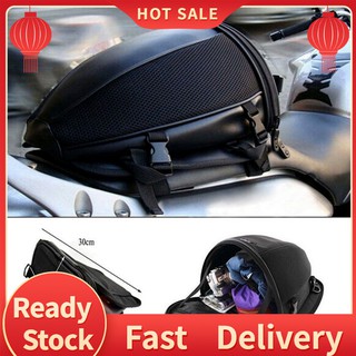 【Ready Stock】Waterproof Motorcycle Bike Rear Trunk Back Seat Carry Luggage Tail Bag Saddlebag