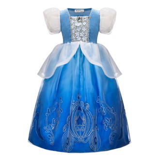 ❤️( Ready stock ) Kame Dress For Baby Girl 100-150cm（1-12Y）Cotton Lining Cinderella Princess Dress kids costume Birthday Party Cosplay Fancy Clothes kids Halloween, Christmas, birthday costumes W304 (3)