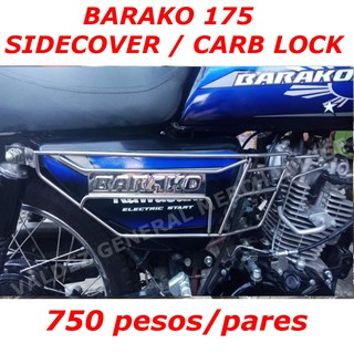 Barako 175 Stainless Sidecover Lock, Sidecover Support, Side cover, Gitna logo Dya