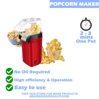Original Electric Hot Air Popcorn Maker Retro Machine Cinema Home Movies Air Fry Cooking