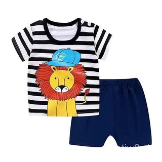 Baby Boy Clothes Cartoon T-shirt Tops+Shorts Outfits