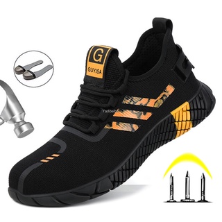 New Indestructible Work Safety Boot Lightweight Steel Toe Safety Shoes Air Mesh Breathable Men Work