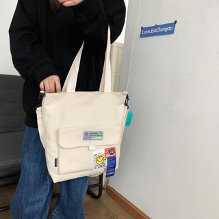 Korean Casual Simple Literary Fan Solid Messenger Bag Canvas Bag Fashion Bags#33531 (5)