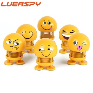 LUEASPY Emoji LED Doll Goyang Car Long Spring Shaking Head