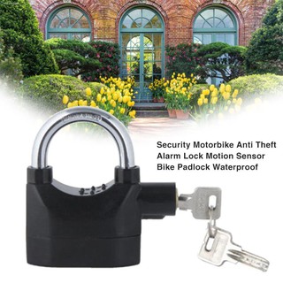 car doorInterior Accessories●TOP ONE STORE Alarm Padlock for Door/Motor/Bike/Car 110db Anti-Theft Se