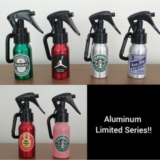 30ml 50ml Aluminum Trigger Spray Bottle with sticker labels alcohol spray keychain
