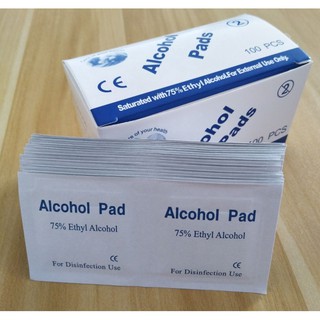 Alcohol Swab Pads 100 pcs 75% ethyl Alcohol (max 12 boxs per order) (1)