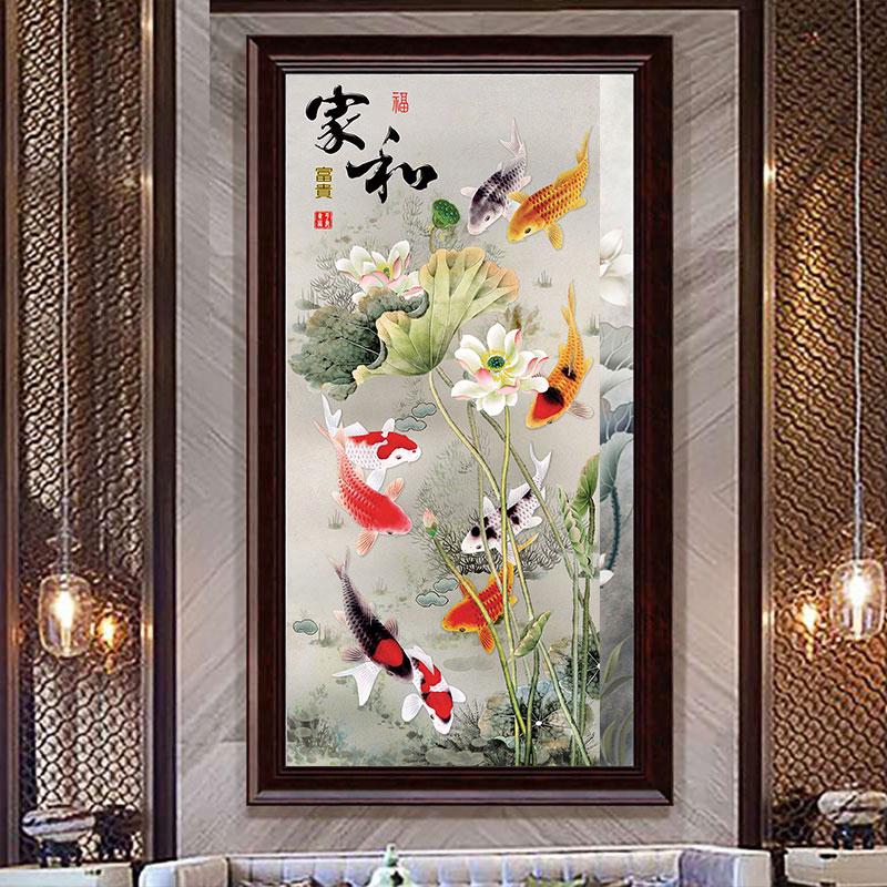 DIY Diamond Embroidery,China,Nine Fish,Diamond Painting (1)