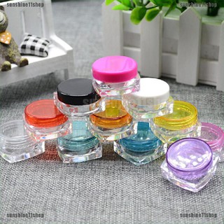 10pcs Cosmetic Empty Jar Pot Eyeshadow Makeup Face Cream Lip Balm Container（sunshine28shop）