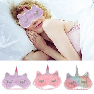 1 Pcs Unicorn Eye Sleeping Mask Plush Eye Shade Cover Suitable For Travel New (3)