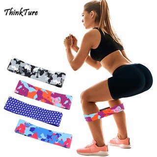 Anti Slip Cotton Camouflage Hip Band Sport Yoga Resistance Bands Booty Fitness Elastic Rope Home Gym Equipment