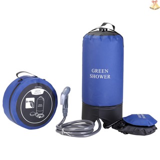 [ONE]PVC Pressure Shower with Foot Pump Lightweight Outdoor Inflatable Shower Pressure Shower Water Bag For Outdoors Beach Camping Hiking Bathing
