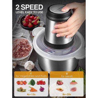 Meat grinder vegetable grinder electric meat grinder large mixer 2L household cooking machine 250W (2)