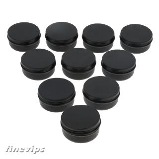 10 Pcs Aluminum Tin Jars Cosmetic Metal Tins Empty Containers for Lip Balm, Salve, Make Up, Eye
