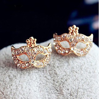 [mcd] Korean Jewelry Bohemian Mask Crystal Stud Earring