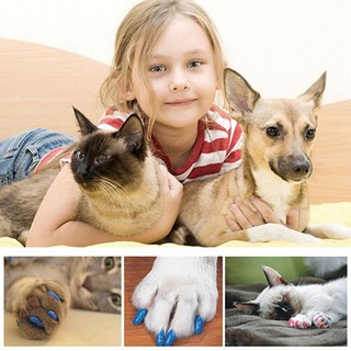20Pcs Soft Pet Dog Cat Kitten Paw Claws Control Nail Caps Covers Pet Accessories