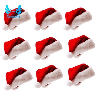 9 Packs Christmas Decorations Pet Christmas Hats Dog Hats Plush Hats (1)