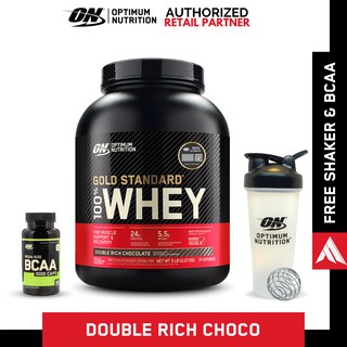 Optimum Nutrition 100% Whey Protein Powder 5Lbs Gold Standard Free Bcaa And Shaker (1)