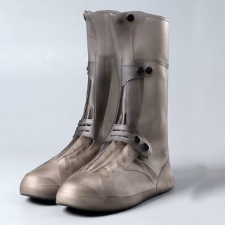 ☁┇✇Silicone Rain Boots Waterproof Rainy Day Thick Non-slip Wear-resistant High Tube Rain Boots (7)