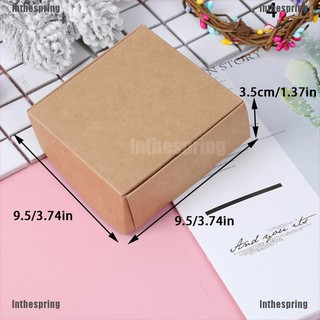 Inthespring☬ 10Pcs Brown Kraft Paper Gift Boxes Blank Handmade Soap Packing Box (5)