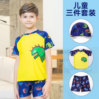 new products☎✴New#COD 4-11yrs Old kid's swimsuit (rush guard)-dinosaur (3in1)