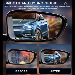 LUCKIN MART Car Anti Fog Rainproof Rear View Mirror Protective Film Nano Coating