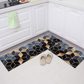 HB (2pcs) 2in1 40x60cm/40x120cm Floor Rug Carpet Bathroom Kitchen Non-Slip Mat