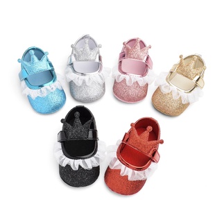 (beasties.ph)Fashion Yarn Edge Princess Shoes Crown Shape Soft Bottom Toddler Shoes
