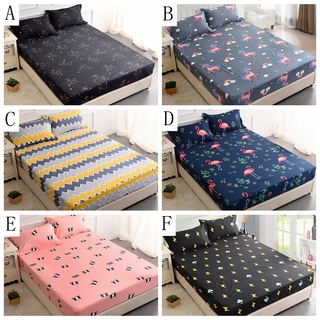 ✱∏Cute cartoon fitted sheet 100% waterproof mattress protector bedsheet set