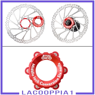 [LACOOPPIA1] Aluminum Alloy Bicycle Hub Center Lock Adapter to 6 Bolt Disc Brake Replacement