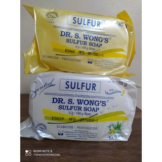 DR S WONGS Wong Sulfur Soap Scented with Moisturizer Aloe Vera 80g 135g