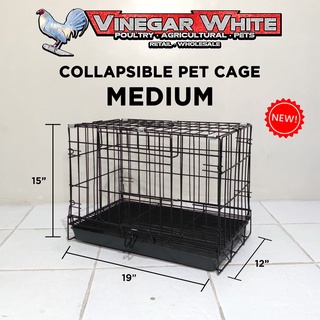 Heavy Duty Pet Cage Collapsible Folding Free Poop Tray for Dog Cat Rabbit Puppy Coated Galvanized (5)