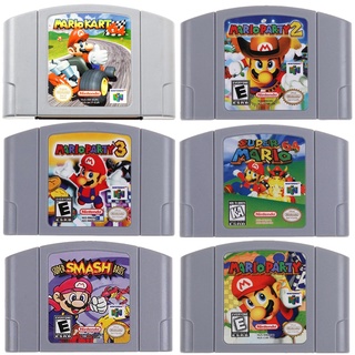 Super Smash Bros Mario Party 2 3 Marioed Kart 64 Game Card 2 for Nintendo 64 Video