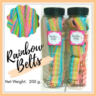 Rainbow Gummy Sour Belts 200g. CandyTalk